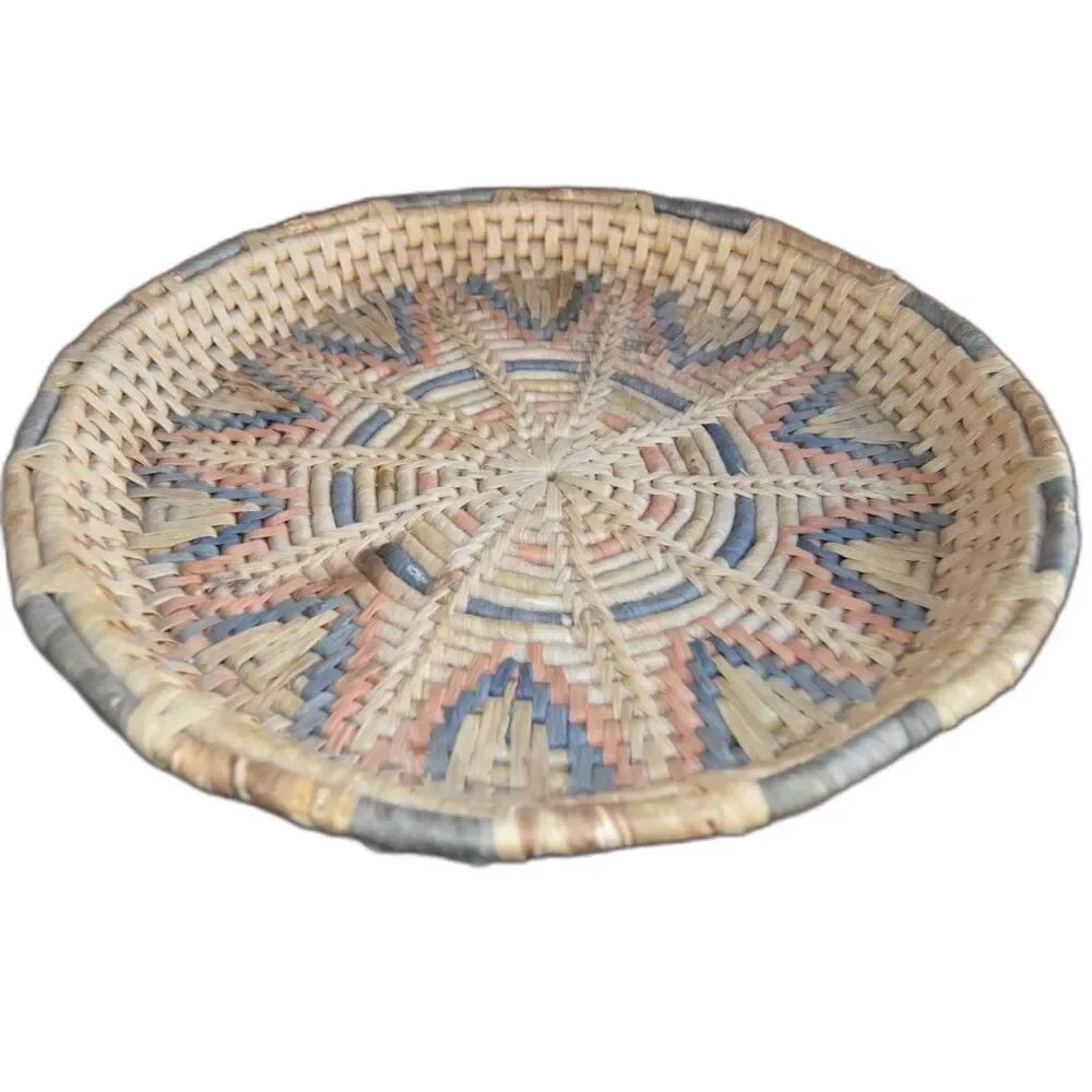 Vintage Handwoven Southwestern Coiled Basket 16